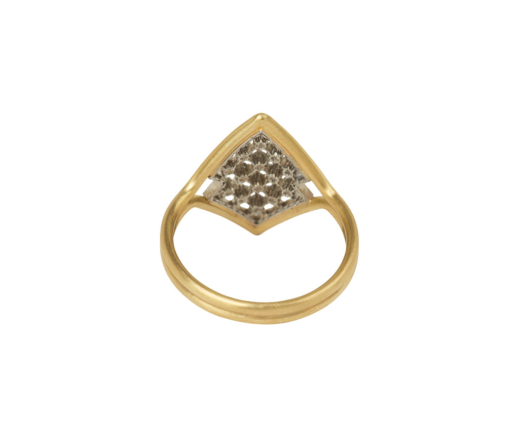 Nikolle Radi Micro Prong Diamond Ring - Back View
