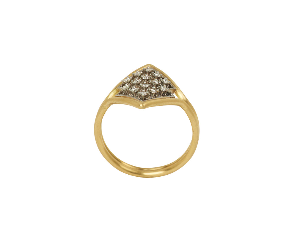 Nikolle Radi Micro Prong Diamond Ring - Top Down View