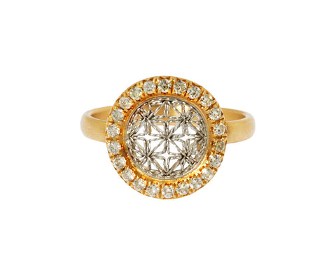 Nikolle Radi Gold and Platinum Diamond Ring