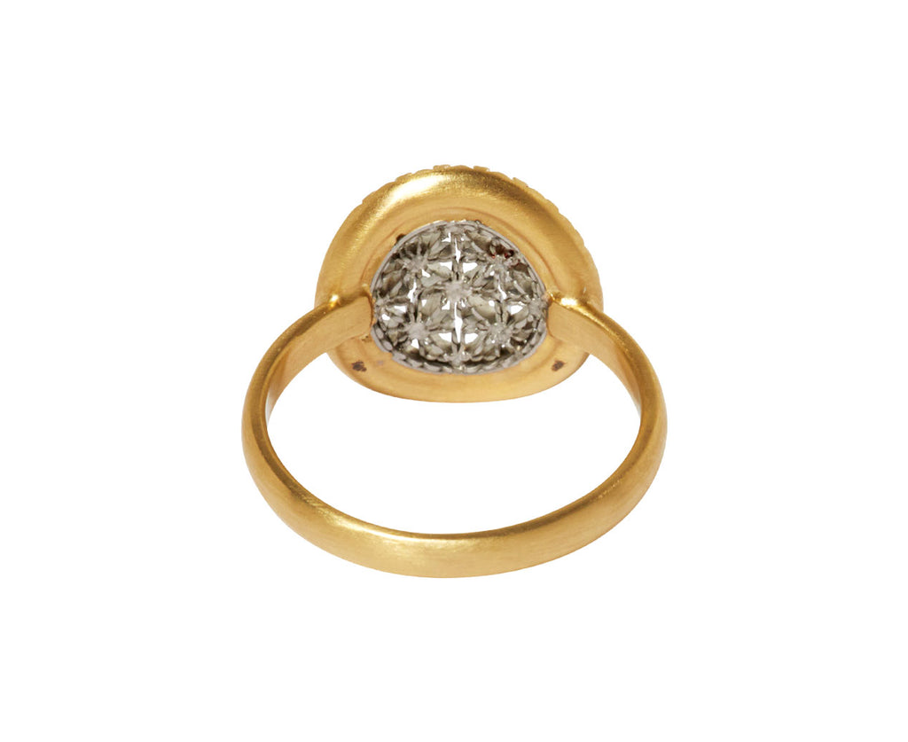 Nikolle Radi Gold and Platinum Diamond Ring - back