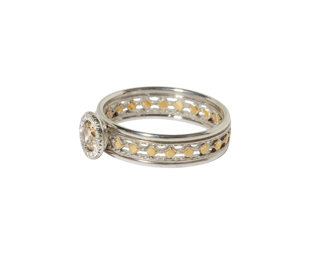Nikolle Radi Champagne Diamond Ring - side