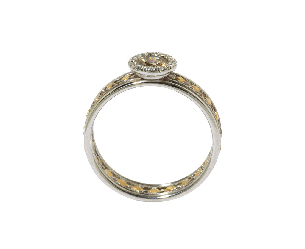 Nikolle Radi Champagne Diamond Ring - top down
