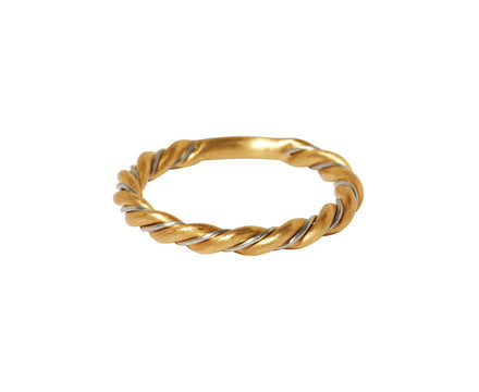Nikolle Radi Twisted Gold and Platinum Band Ring