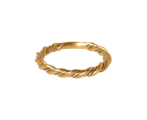 Nikolle Radi Twisted Gold and Platinum Band Ring