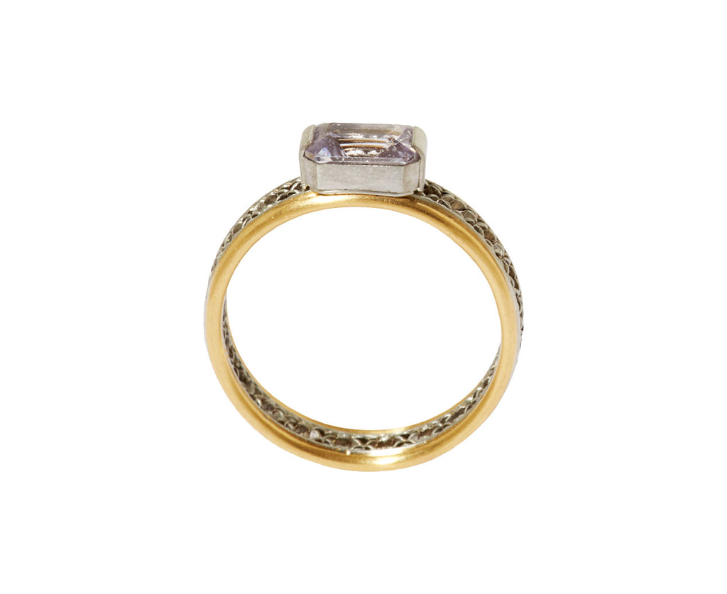 Nikolle Radi Lavender Sapphire Ring - top down