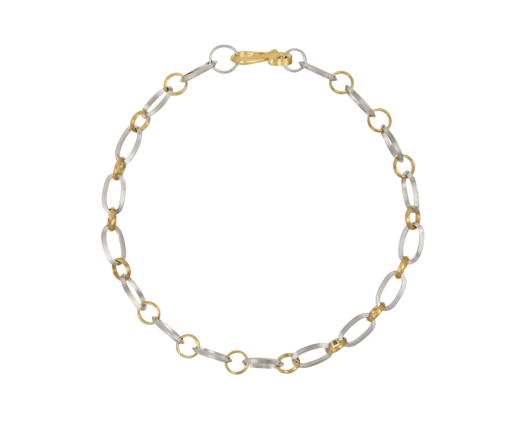 Platinum and Gold Link Bracelet