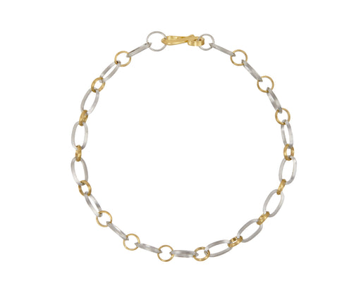 Platinum and Gold Link Bracelet