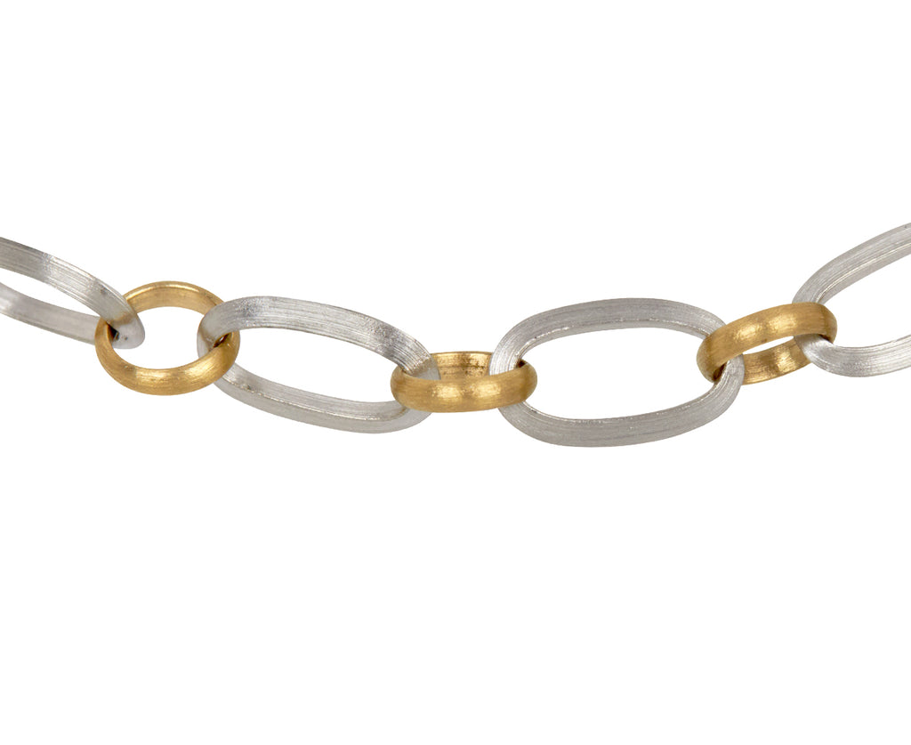 Platinum and Gold Link Bracelet