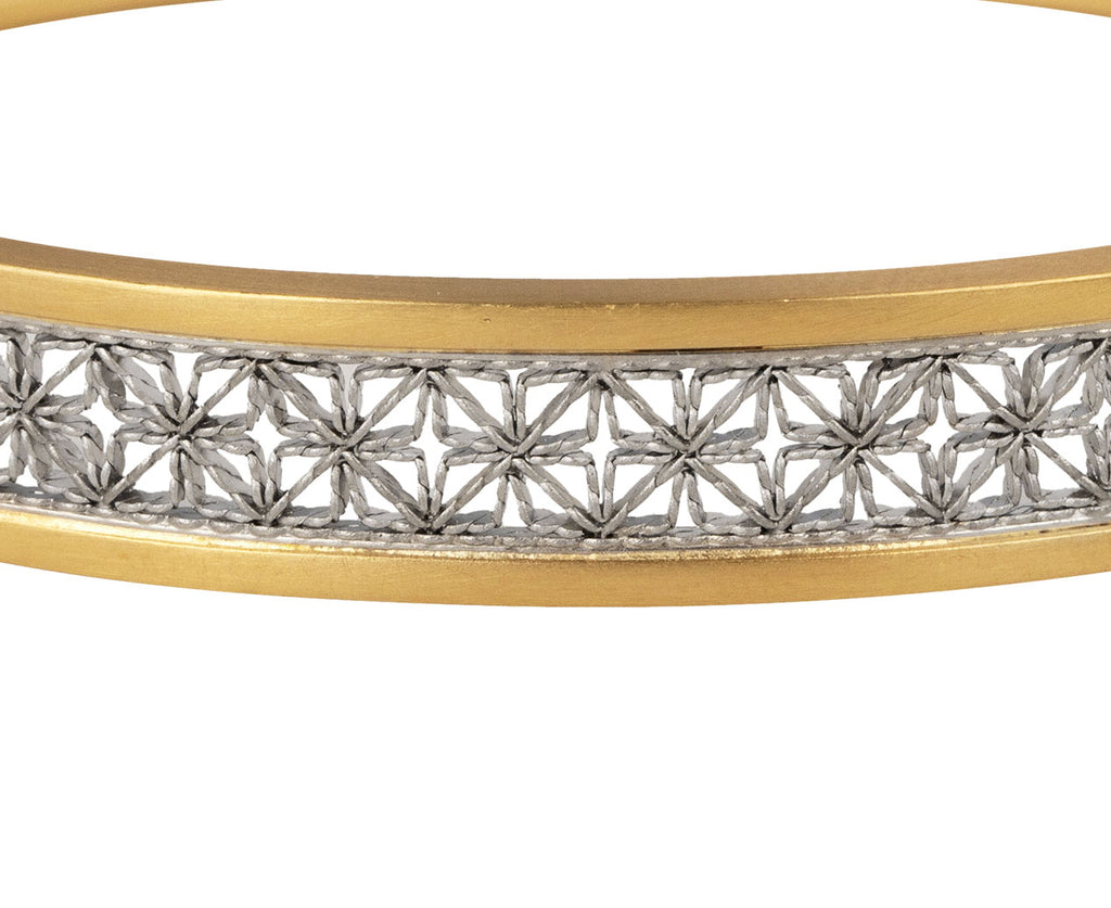 Platinum and Gold Cuff Bracelet