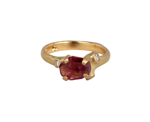 Rhodolite Garnet Rough Luxe Ring