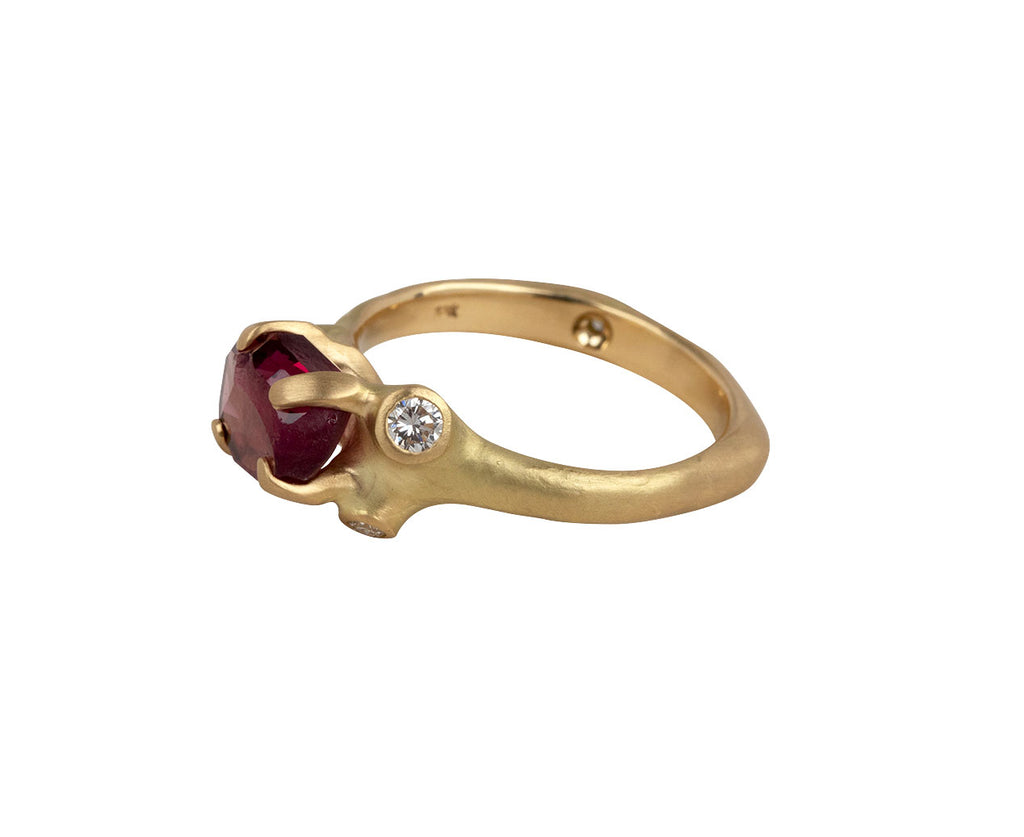 Rhodolite Garnet Rough Luxe Ring