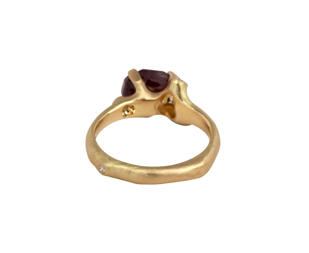 Rhodolite Garnet Rough Luxe Ring