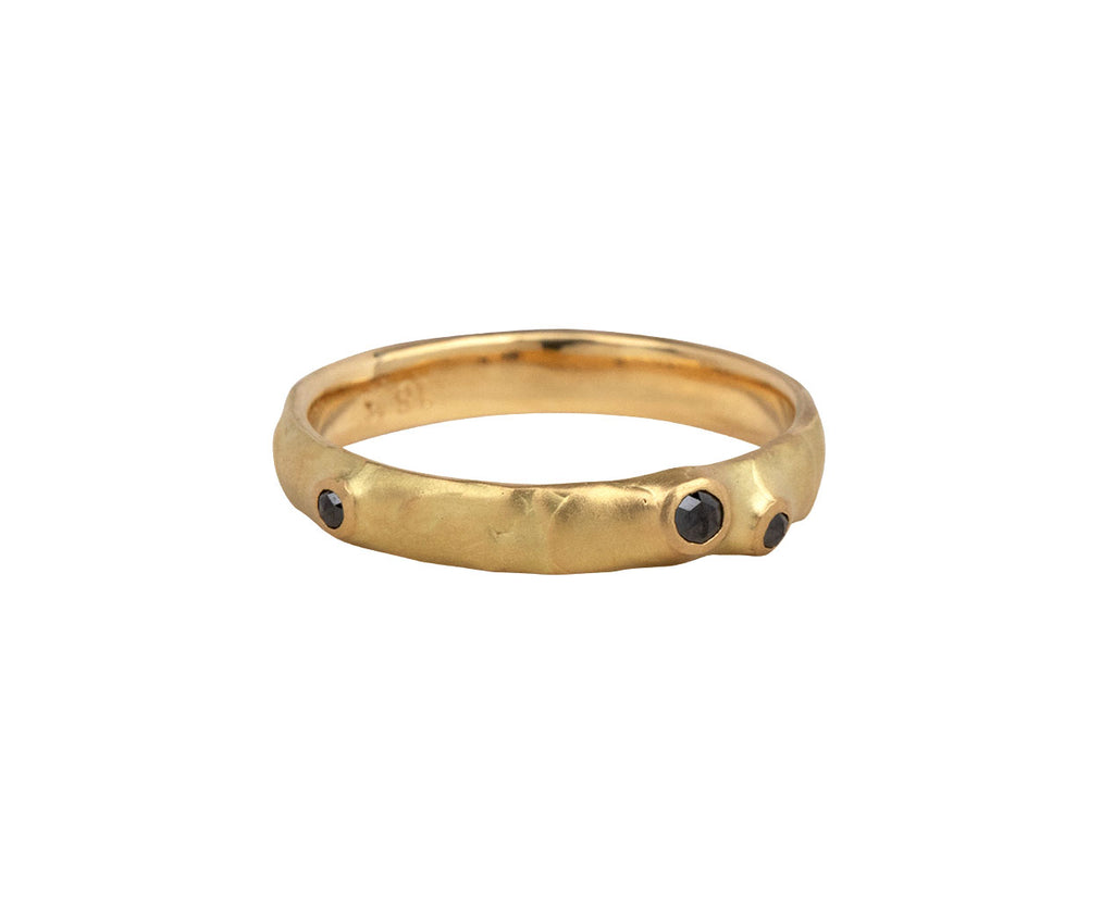 Thin black sales diamond band