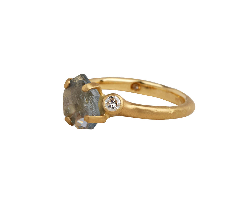Aqua Montana Sapphire Rough Luxe Ring
