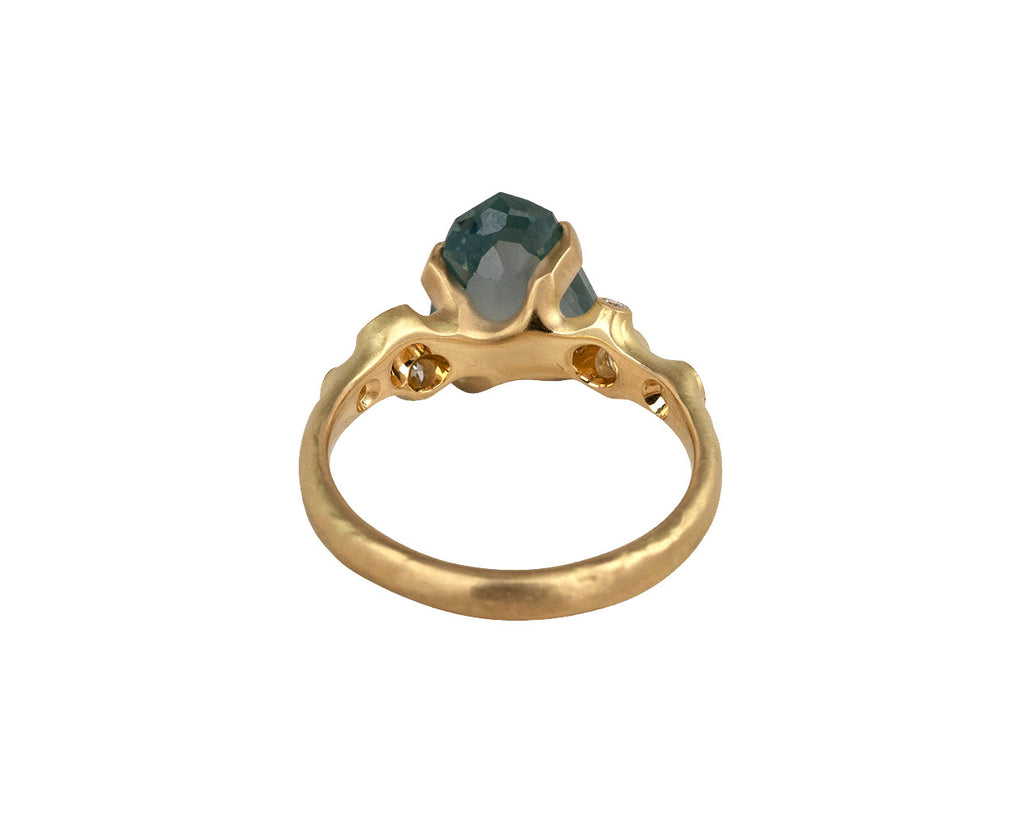Blue Montana Sapphire and Diamond Rough Luxe Ring