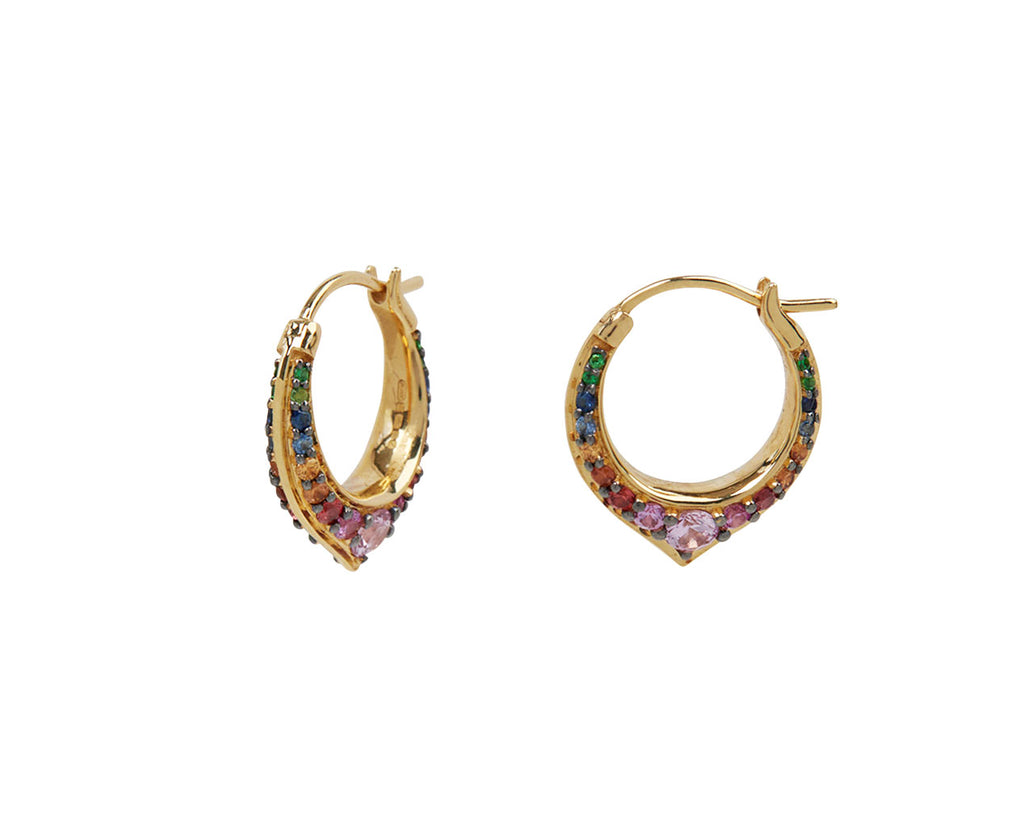 Noor Fares Rainbow Sapphire Vijana Hoop Earrings