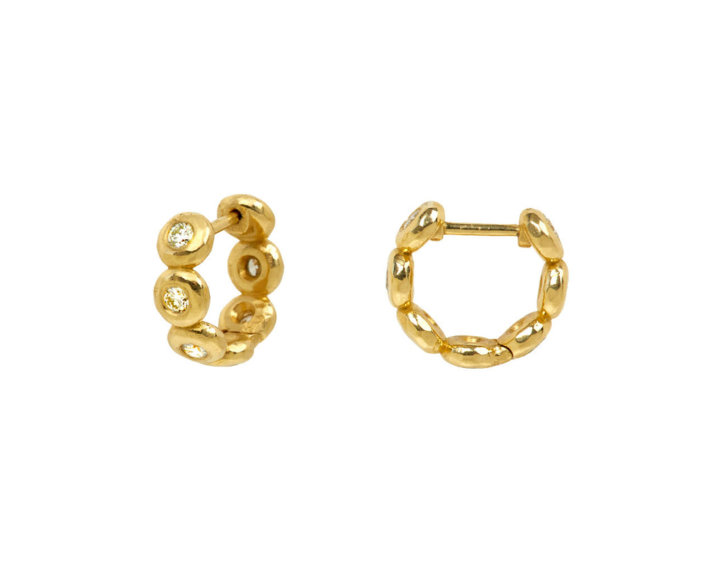 Petite Diamond Edith Hoop Earrings - TWISTonline 