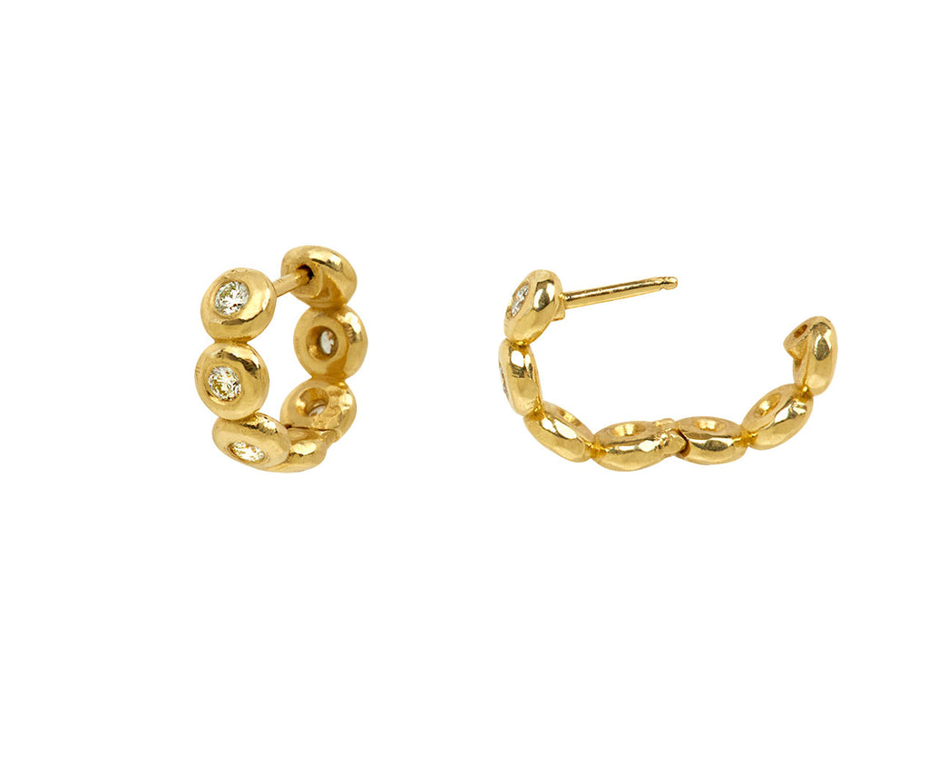 Petite Diamond Edith Hoop Earrings - TWISTonline 