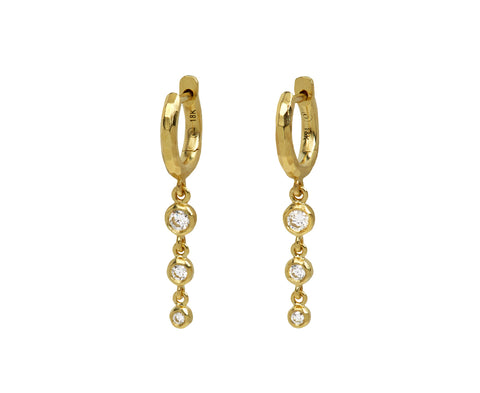 Micro Gabby Tiered Diamond Nesting Gem Earrings