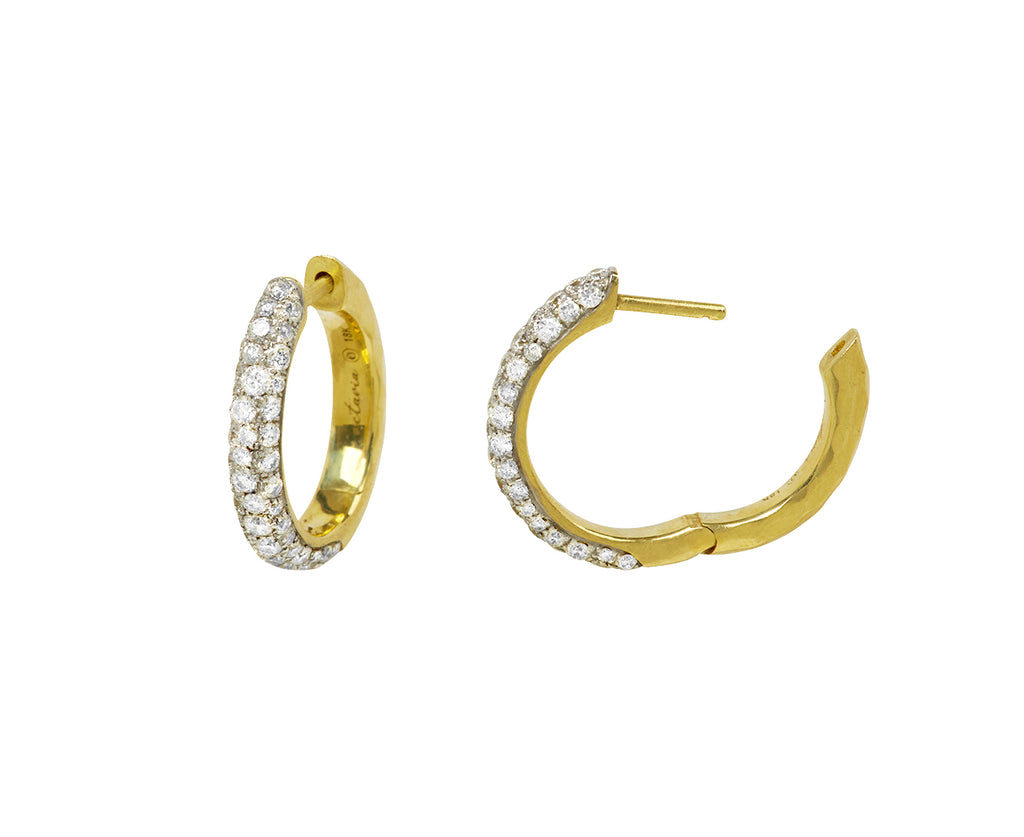 Cobblestone Diamond Hoop Earrings