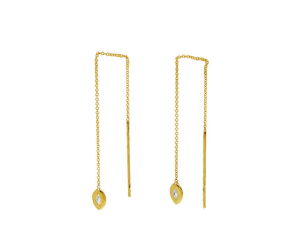 Marquise Diamond Nesting Gem Drop Earrings