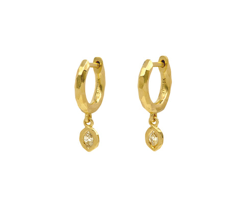 Nano Nesting Marquise Diamond Charmed Micro Gabby Hoops
