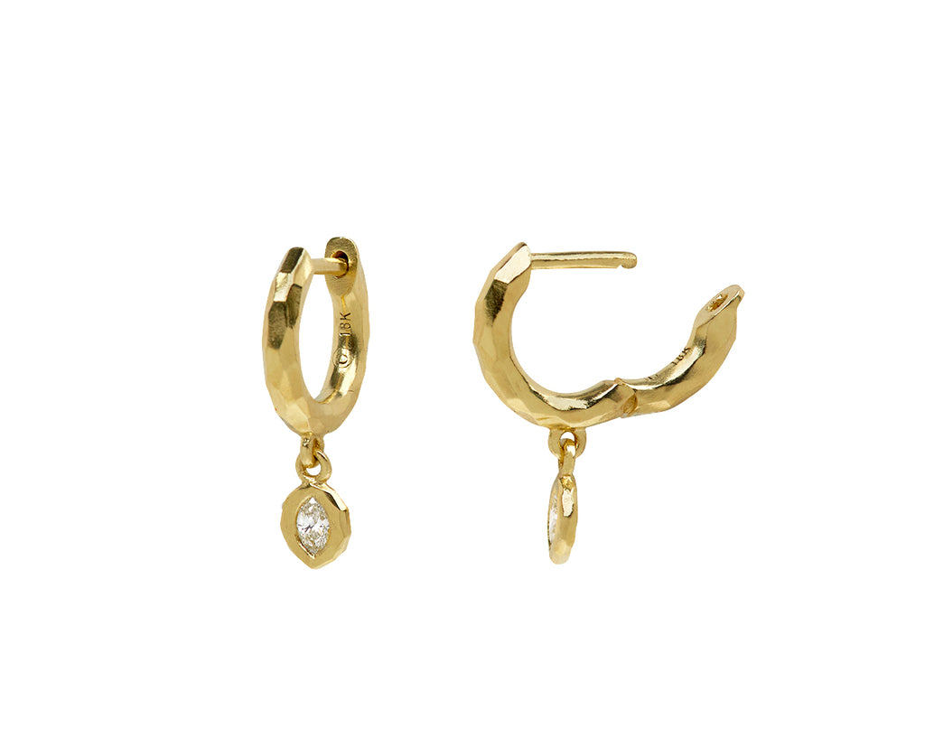 Nano Nesting Marquise Diamond Charmed Micro Gabby Hoops