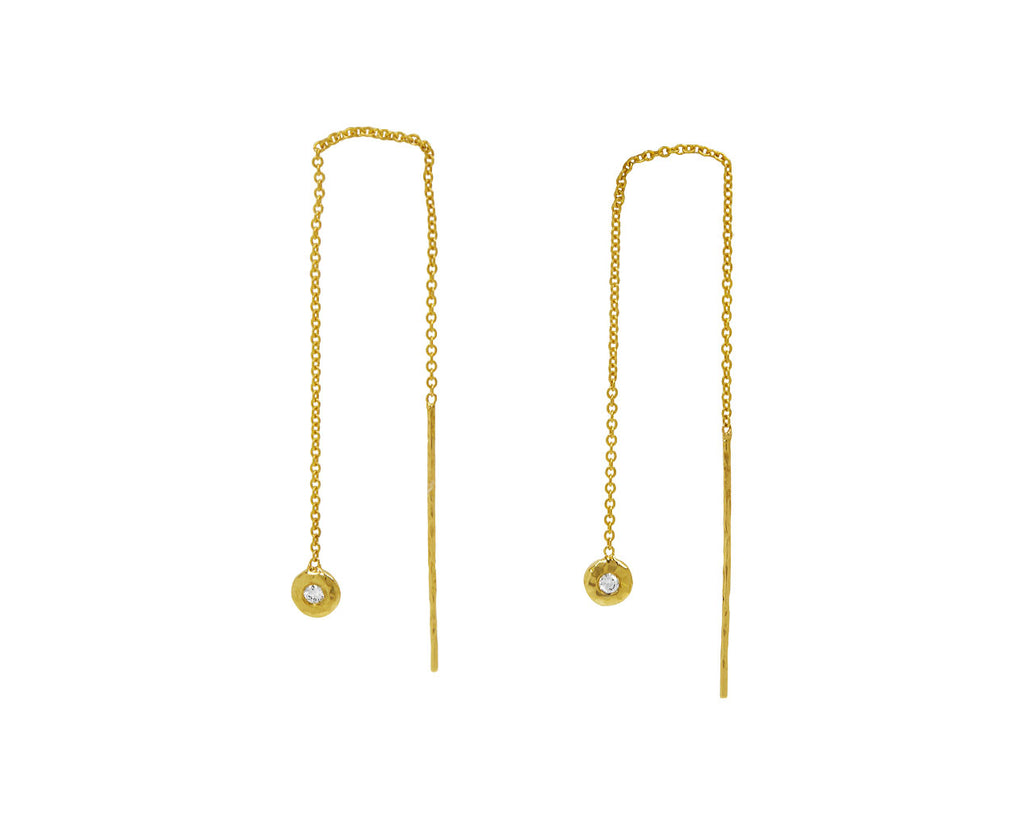 Round Diamond Nesting Gem Drop Earrings