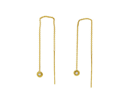 Round Diamond Nesting Gem Drop Earrings