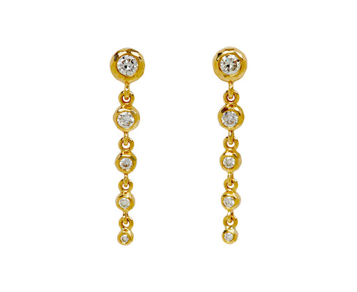 Five Tiered Diamond Nesting Gem Earrings - TWISTonline 