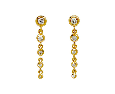 Five Tiered Diamond Nesting Gem Earrings - TWISTonline 