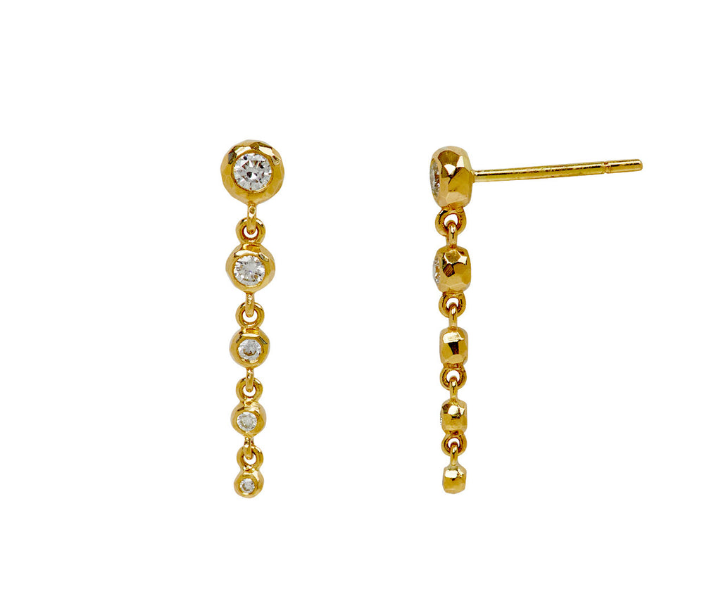 Five Tiered Diamond Nesting Gem Earrings - TWISTonline 