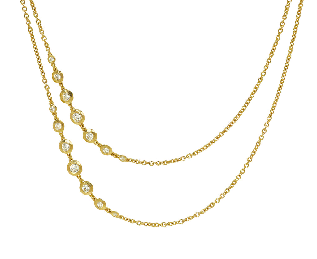 Three Stop Nesting Gem Necklace