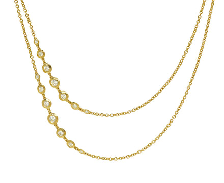 Three Stop Nesting Gem Necklace