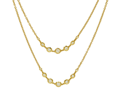 Three Stop Nesting Gem Necklace