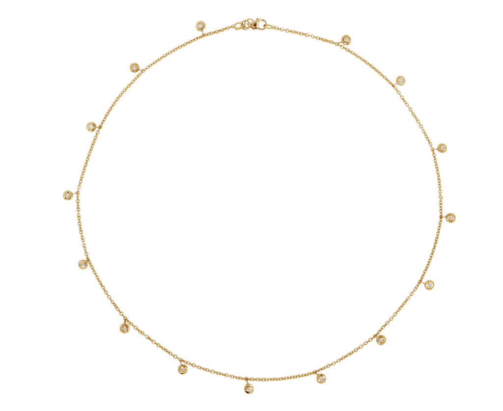 Octavia Elizabeth Diamond Micro Nesting Diamond Eternity Necklace - top down