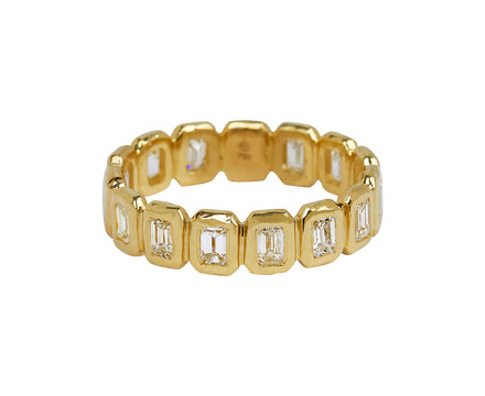 Emerald Cut Diamond Petite Nesting Gem Eternity Ring