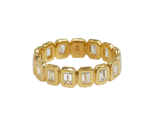 Emerald Cut Diamond Petite Nesting Gem Eternity Ring