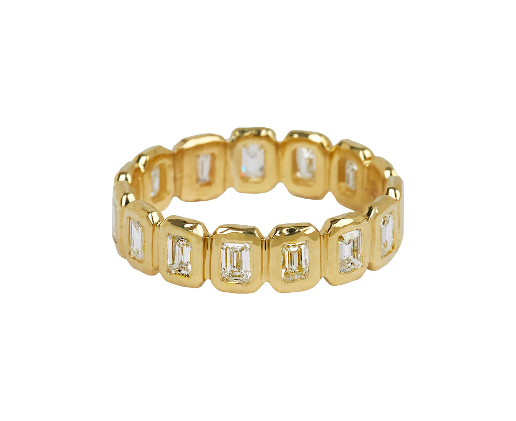 Emerald Cut Diamond Petite Nesting Gem Eternity Ring