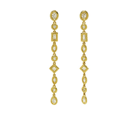 Octavia Elizabeth Mix and Match Diamond Nesting Drop Earrings