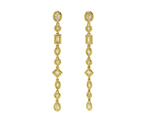 Octavia Elizabeth Mix and Match Diamond Nesting Drop Earrings