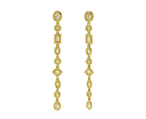 Octavia Elizabeth Mix and Match Diamond Nesting Drop Earrings