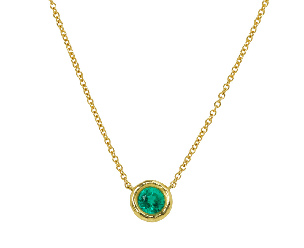 Nesting Emerald Gem Pendant Necklace