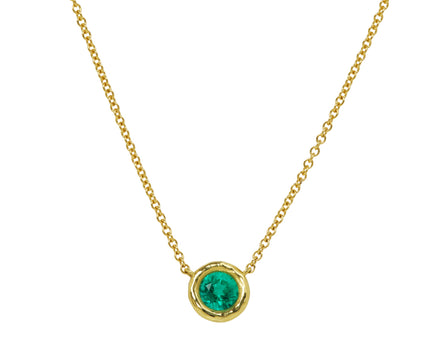 Nesting Emerald Gem Pendant Necklace