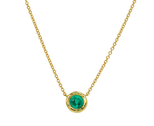 Nesting Emerald Gem Pendant Necklace