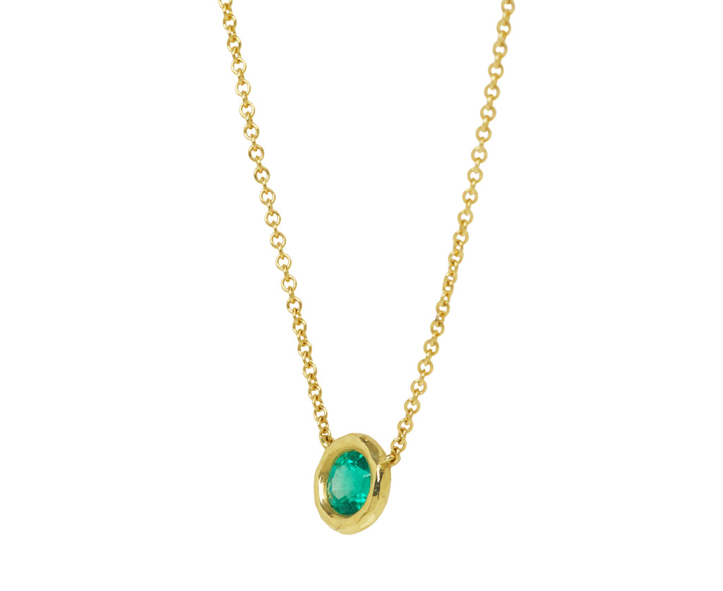 Nesting Emerald Gem Pendant Necklace