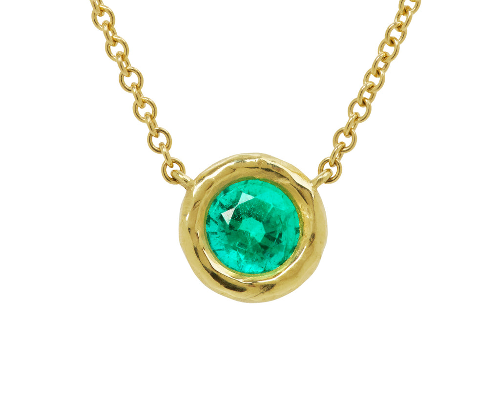 Nesting Emerald Gem Pendant Necklace