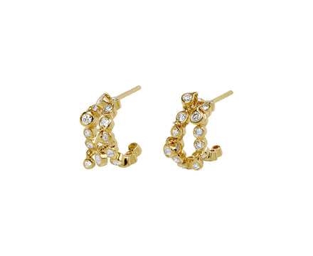 ONDYN Small Double Diamond Confetti Hoop Earrings