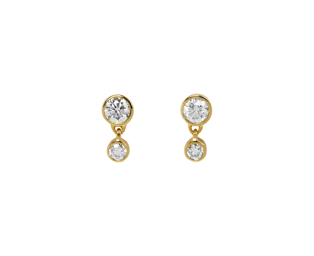 ONDYN Vera Diamond Single Drop Stud Earrings