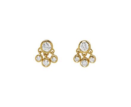ONDYN Noor Diamond Triple Drop Stud Earrings